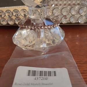 Touchstone Crystal Rose Gold stretch bracelet